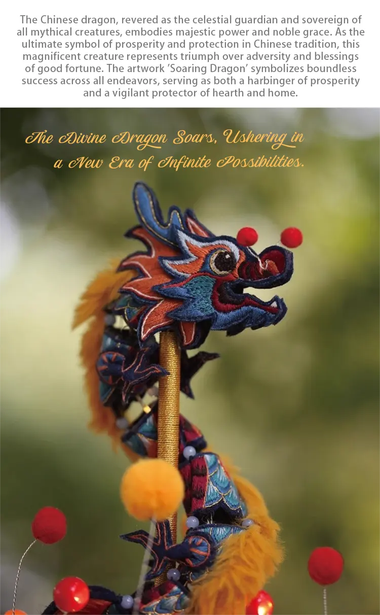 Luminous Dragon Lantern Glow Light DIY Chinese Embroidery Kit - Glowing Lantern