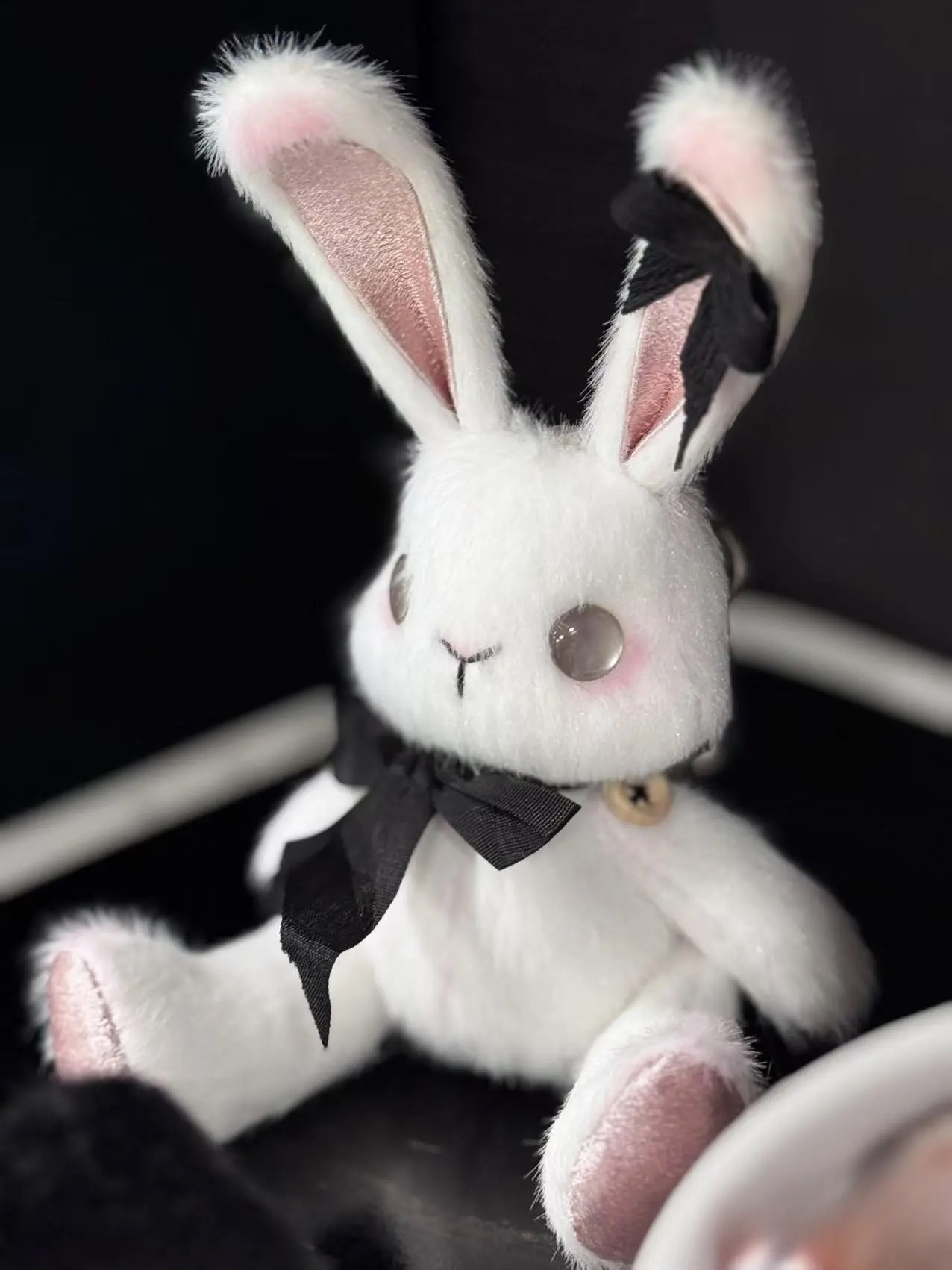 Whimsy Wonder Bunnies DIY Sewing Kit (Brown & White) - Close-Up of Bunny’s Face & Ears