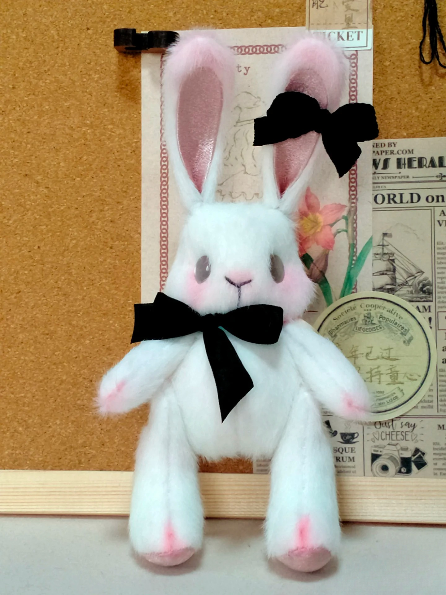 Whimsy Wonder Bunnies DIY Sewing Kit (Brown & White) - 16cm Soft Plush Bunny