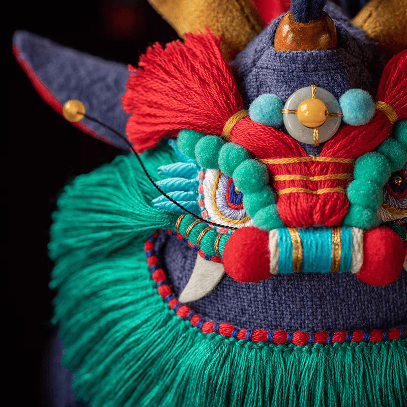 Azure Dragon of the East Legendary Chinese Dragon Embroidery Premium Art Collection - Limited - HeyPouch