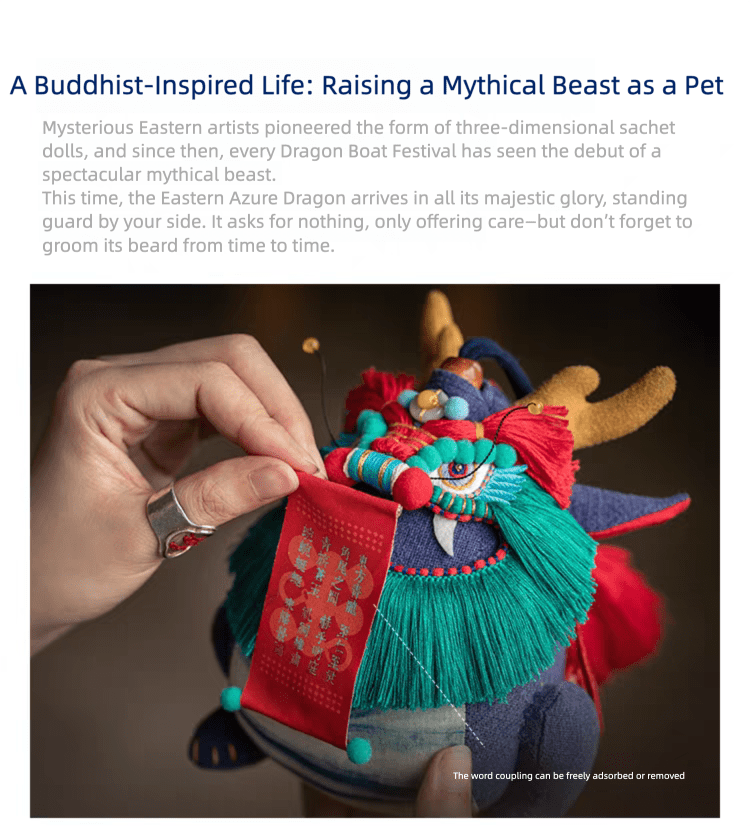 Azure Dragon of the East Legendary Chinese Dragon Embroidery Premium Art Collection - Limited - HeyPouch