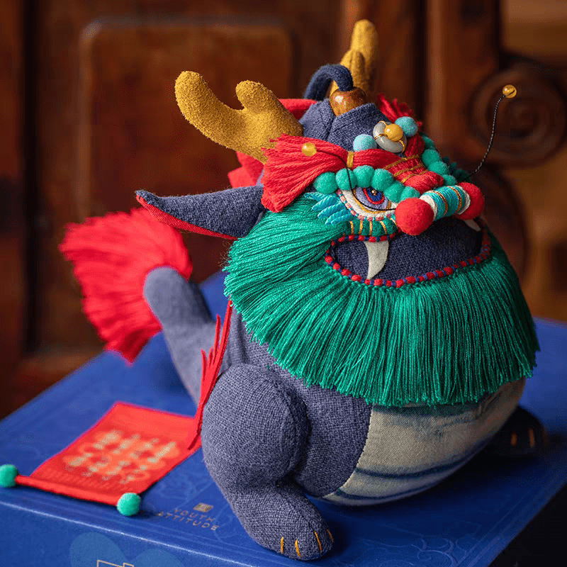 Azure Dragon of the East Legendary Chinese Dragon Embroidery Premium Art Collection - Limited - HeyPouch