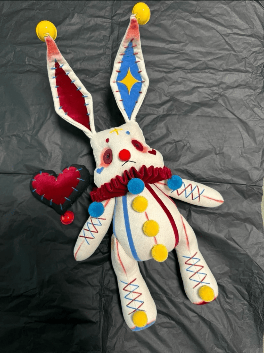 Circus Whimsy Bunny Sewing Kit - 20/30/40cm Sizes, Double Fabric - HeyPouch