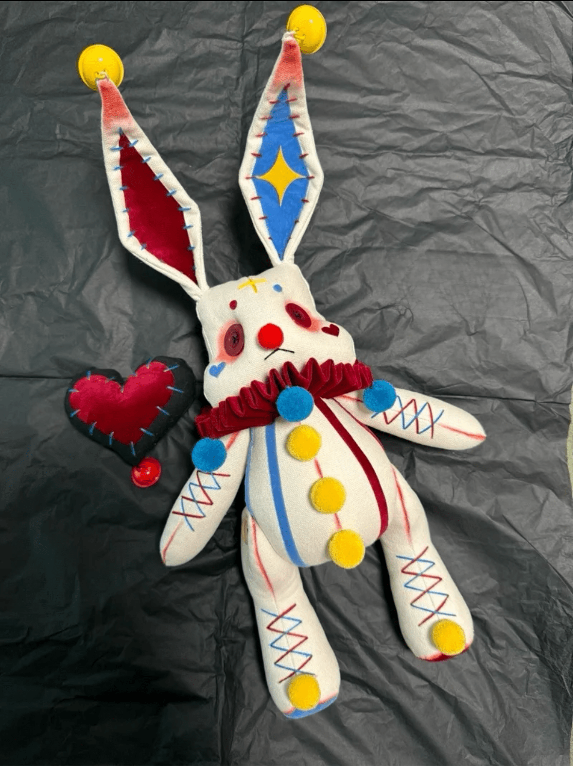 Circus Whimsy Bunny Sewing Kit - 20/30/40cm Sizes, Double Fabric - HeyPouch