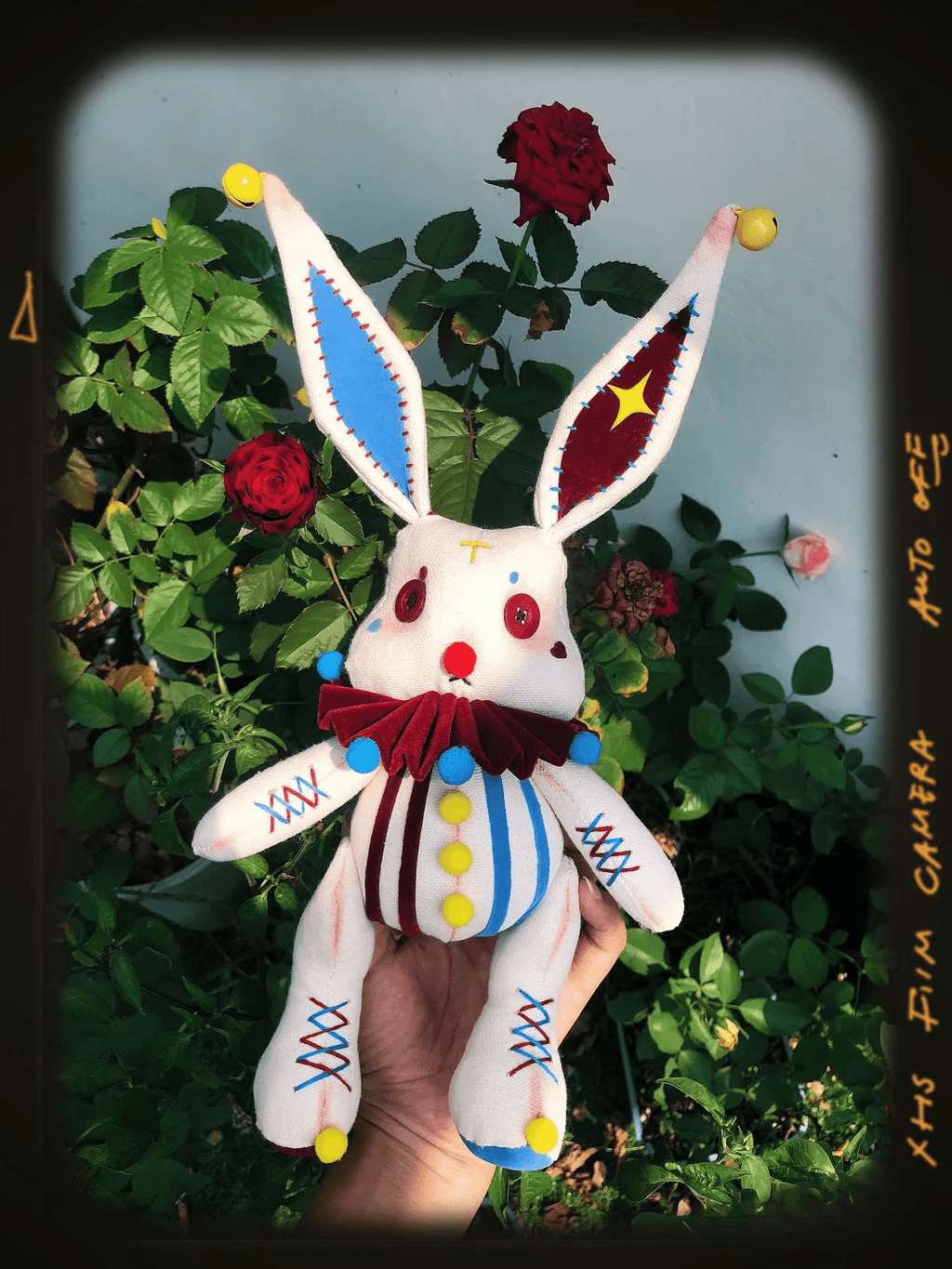 Circus Whimsy Bunny Sewing Kit - 20/30/40cm Sizes, Double Fabric - HeyPouch