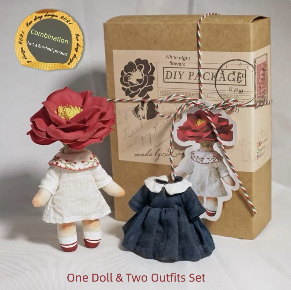 Midnight Rose Promenade DIY Craft Kit - Premium Fabric & Silver Moon-Star Accents