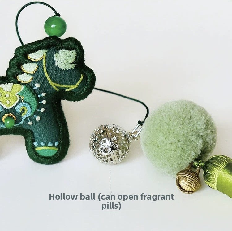 DIY Guardian Green Pony Embroidery Kit - Finished Chinese Amulet