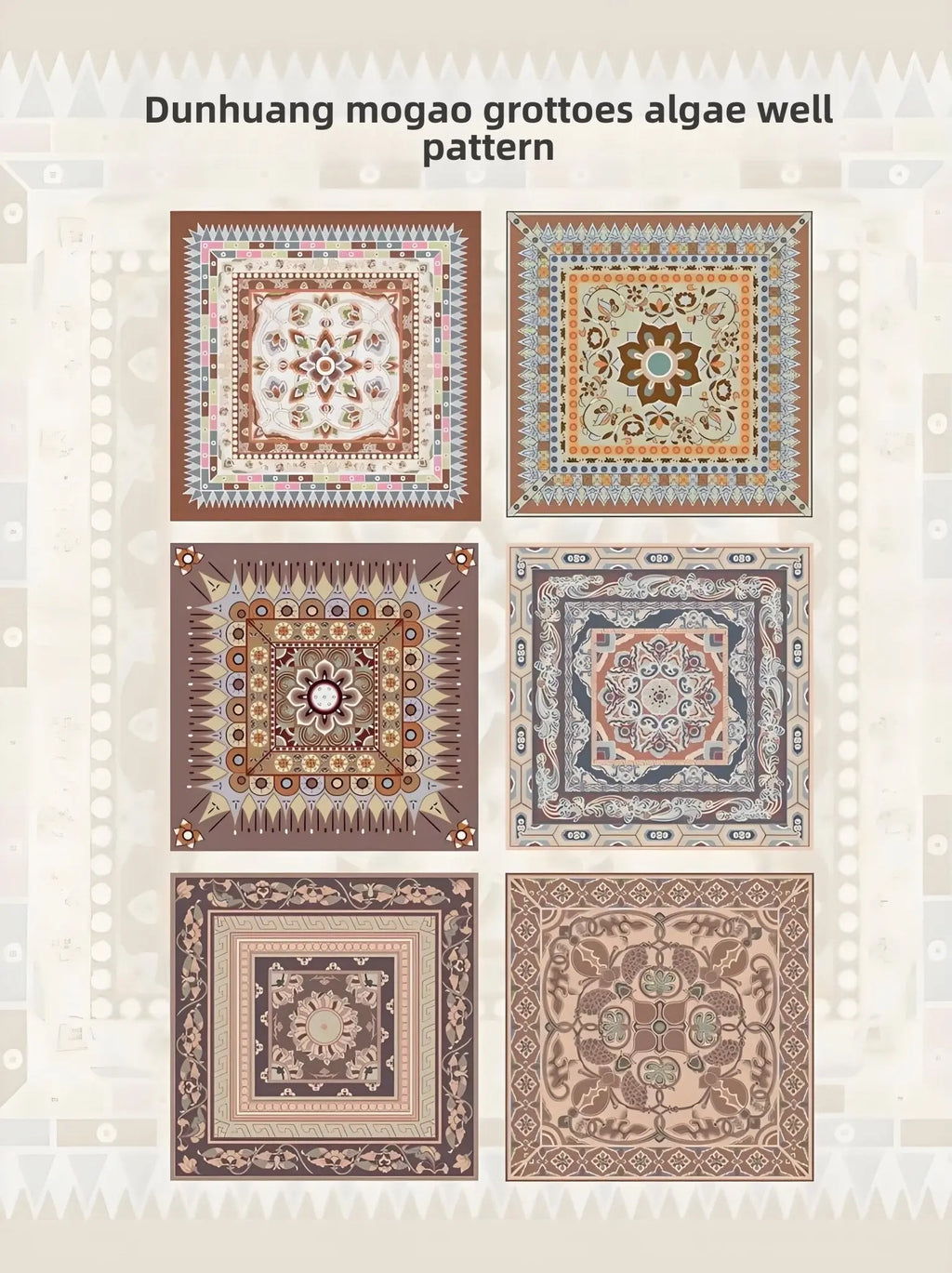 Dunhuang Ceiling Art Chinese Embroidery DIY Kit - Earrings Double-Side View