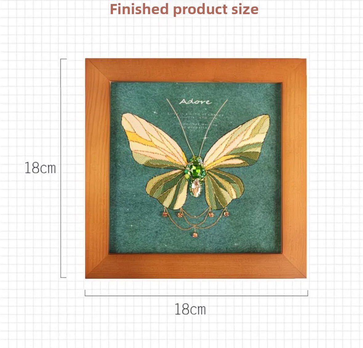 Elegant Butterfly Beaded Embroidery DIY Kit - HeyPouch