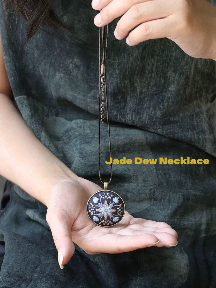 Golden Wind & Jade Dew Necklace Embroidery Kit - Jade Dew Style Necklace