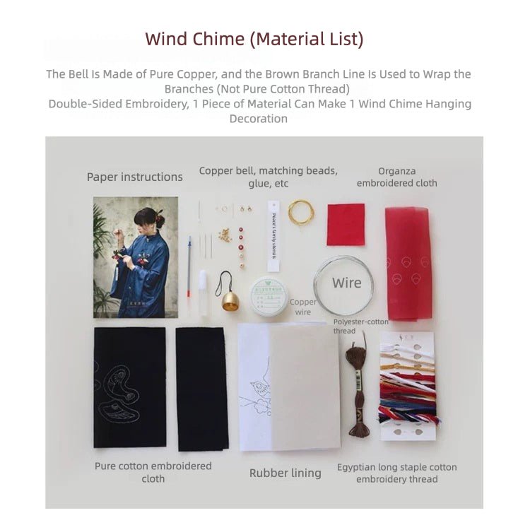 Joyful Magpie DIY Embroidery Kit - Included Thread & Accessories