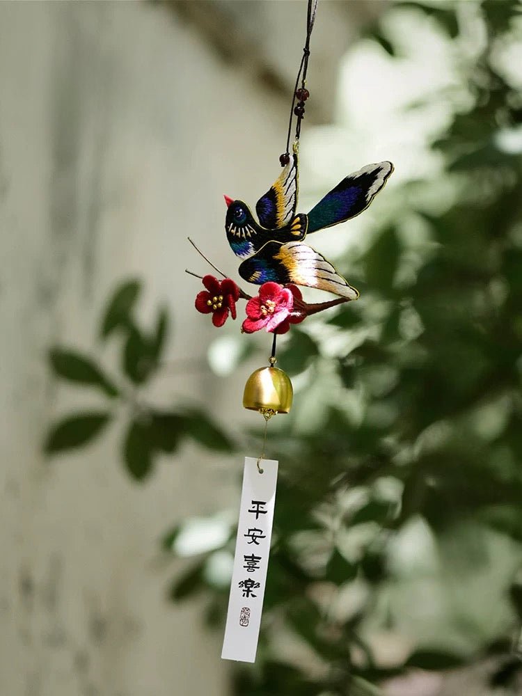 Joyful Magpie DIY Embroidery Kit - Magpie Wind Chime by Window