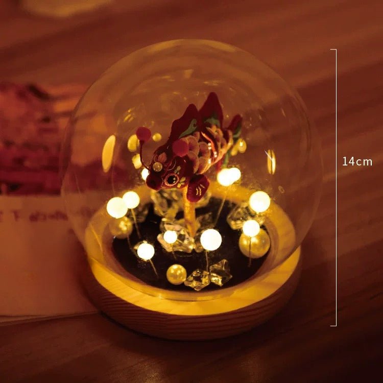 Lucky Koi Night Light DIY Embroidery Kit - Bedroom Bedside Decor
