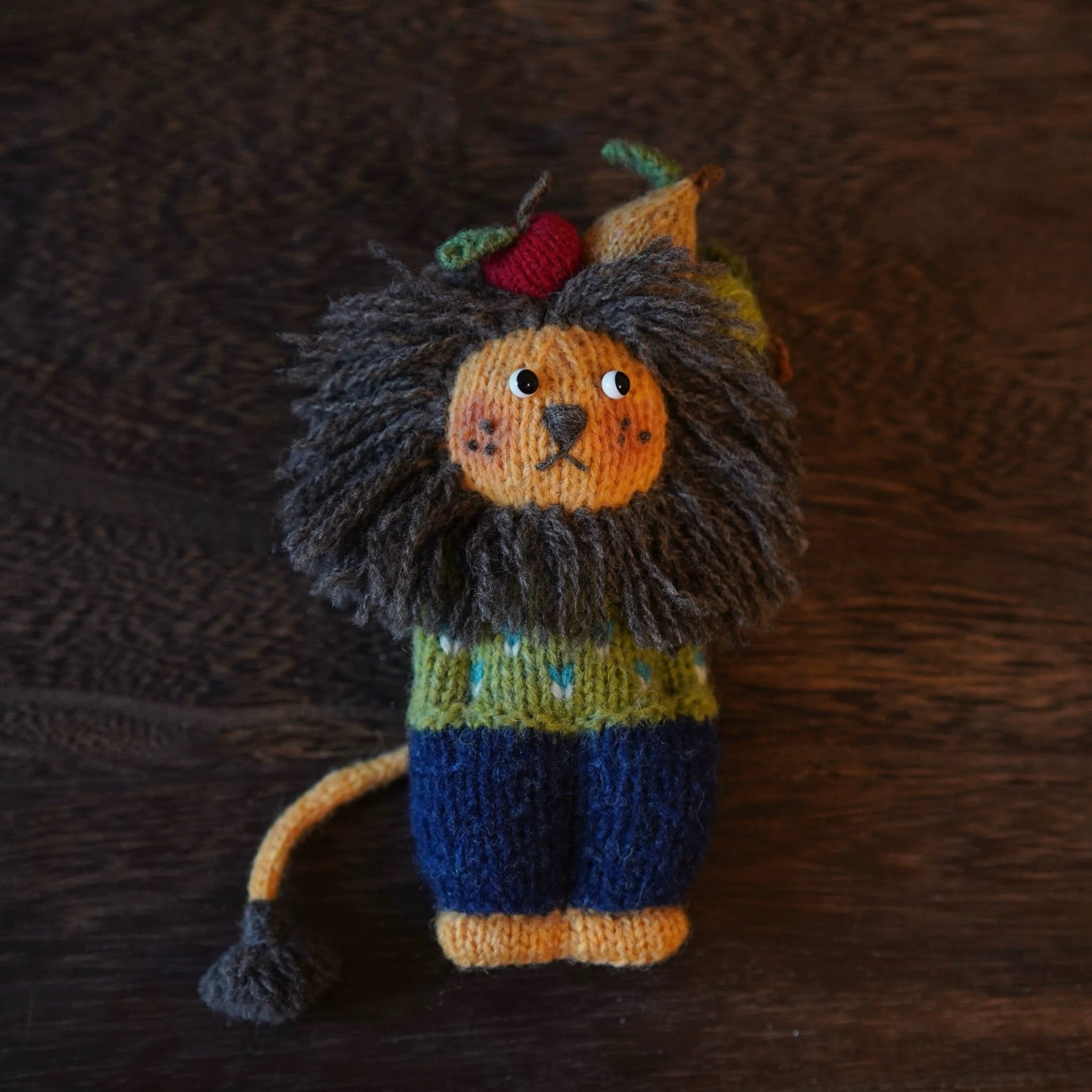 Crochet Lion Kit for Beginners - Finished Pocket-Sized Lion with Premium Wool