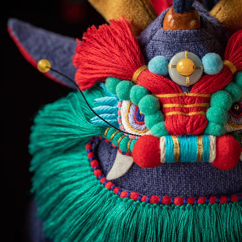 Azure Dragon of the East Legendary Chinese Dragon Embroidery Premium Art Collection - Finished Masterpiece