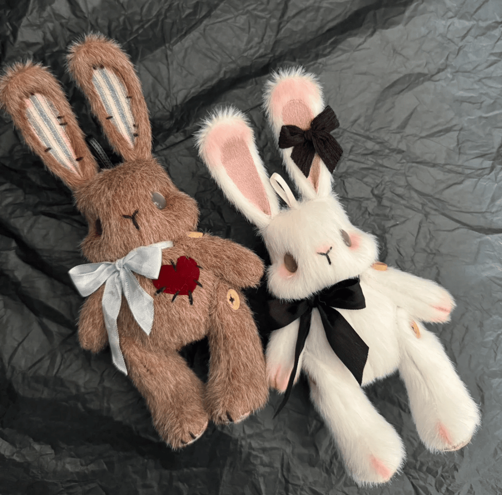 Whimsy Wonder Bunnies DIY Sewing Kit Brown & White - Soft Plush Craft - HeyPouch